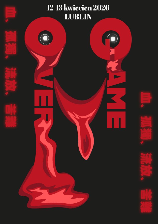 Plakat festiwal gier  - Grafika wykonana na zajęciach w LCKZiU - Technik Grafiki i Poligrafii Cyfrowej w Lublinie - Centrum Kształcenia Zawodowego i Ustawicznego - LCKZiU