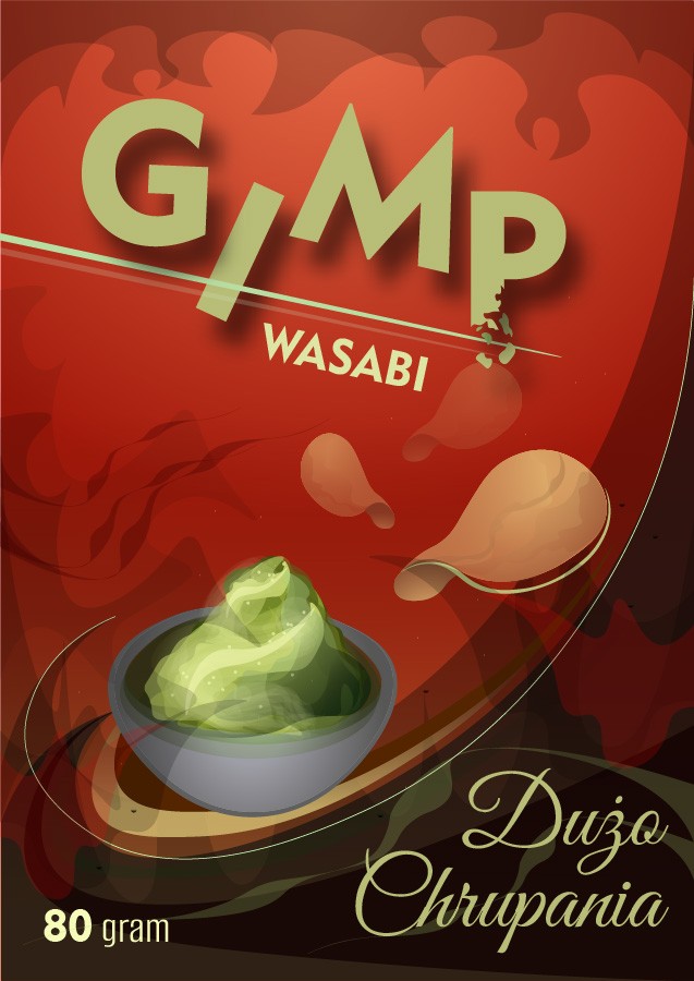 Opakowanie chipsy  - Grafika wykonana na zajęciach w LCKZiU - Technik Grafiki i Poligrafii Cyfrowej w Lublinie - Centrum Kształcenia Zawodowego i Ustawicznego - LCKZiU