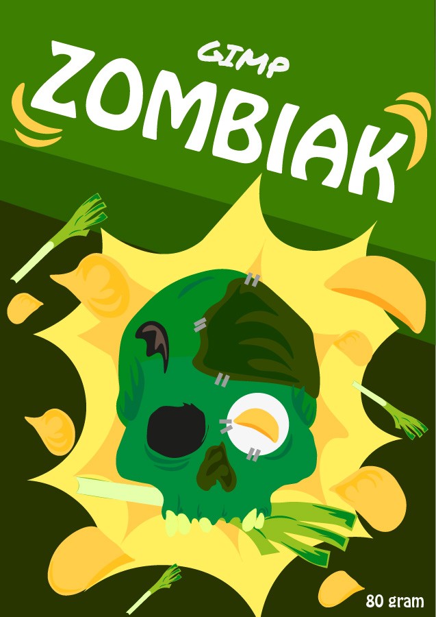 Opakowanie chipsy  - Grafika wykonana na zajęciach w LCKZiU - Technik Grafiki i Poligrafii Cyfrowej w Lublinie - Centrum Kształcenia Zawodowego i Ustawicznego - LCKZiU