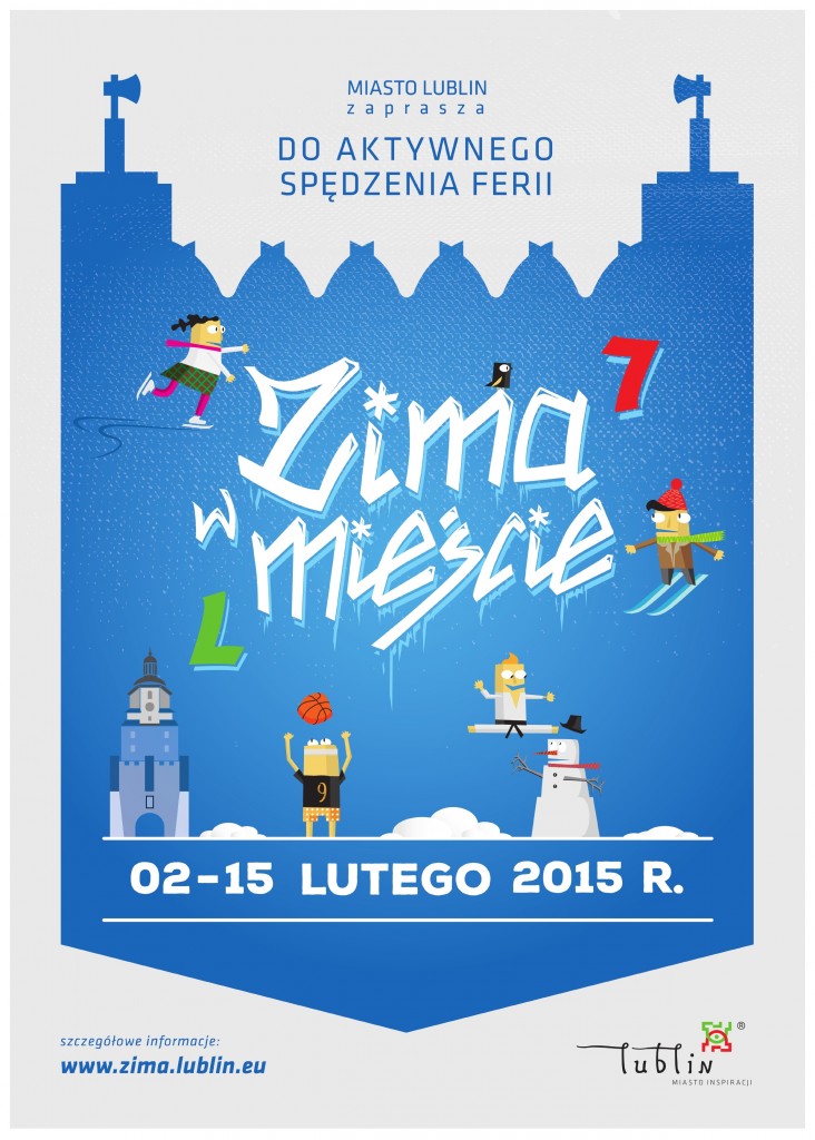 plakat  Zima w miescie